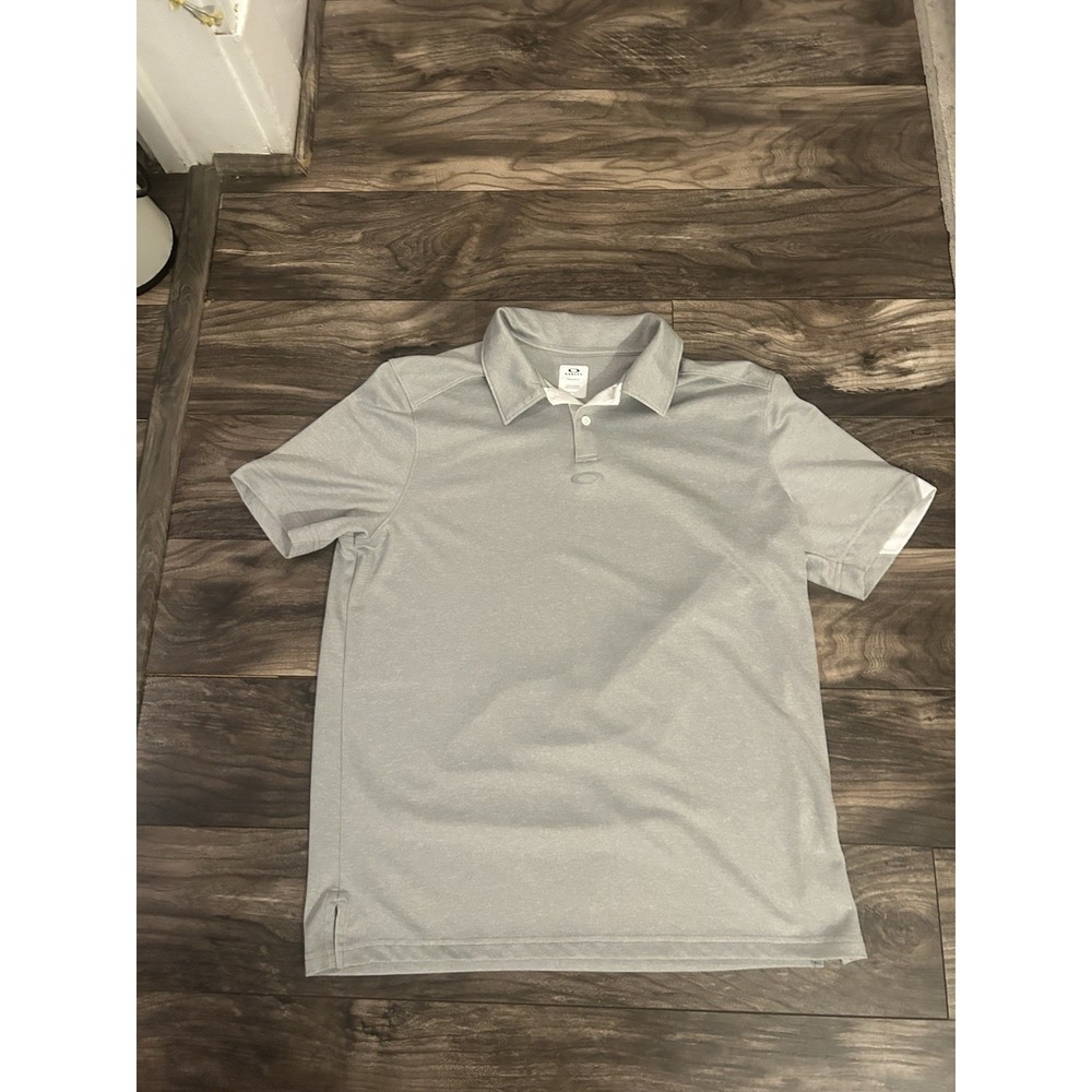 Oakley Polo Shirt Men's Large Grey Short Sleeve Polo Shirt‎ Regular Fit 569